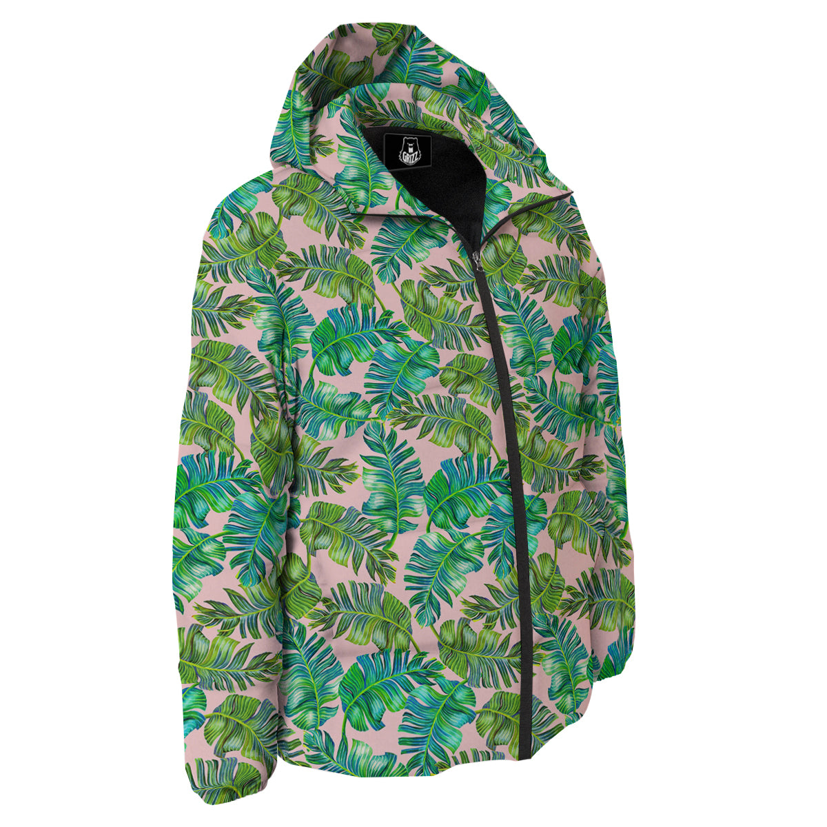 Palm Tree Vintage Print Pattern Down Jacket-grizzshop