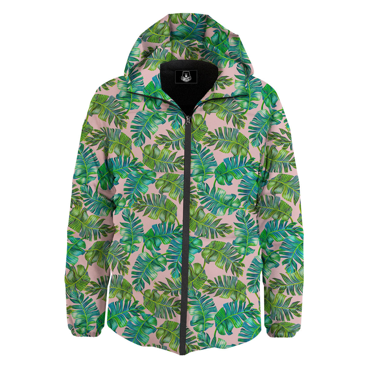 Palm Tree Vintage Print Pattern Down Jacket-grizzshop