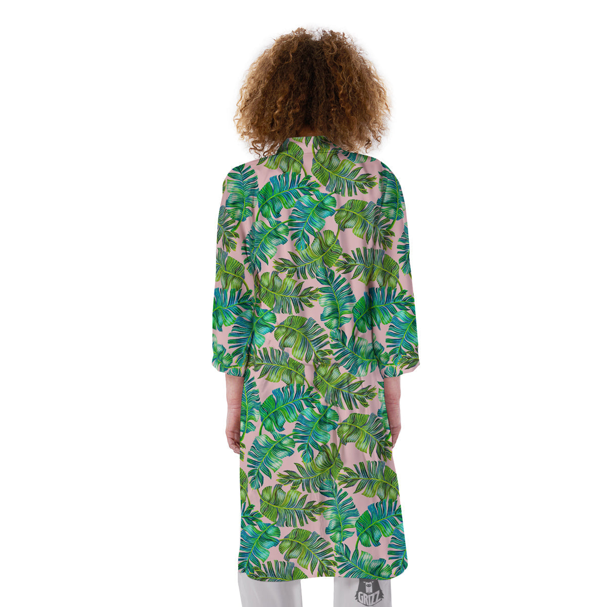 Palm Tree Vintage Print Pattern Kimono-grizzshop