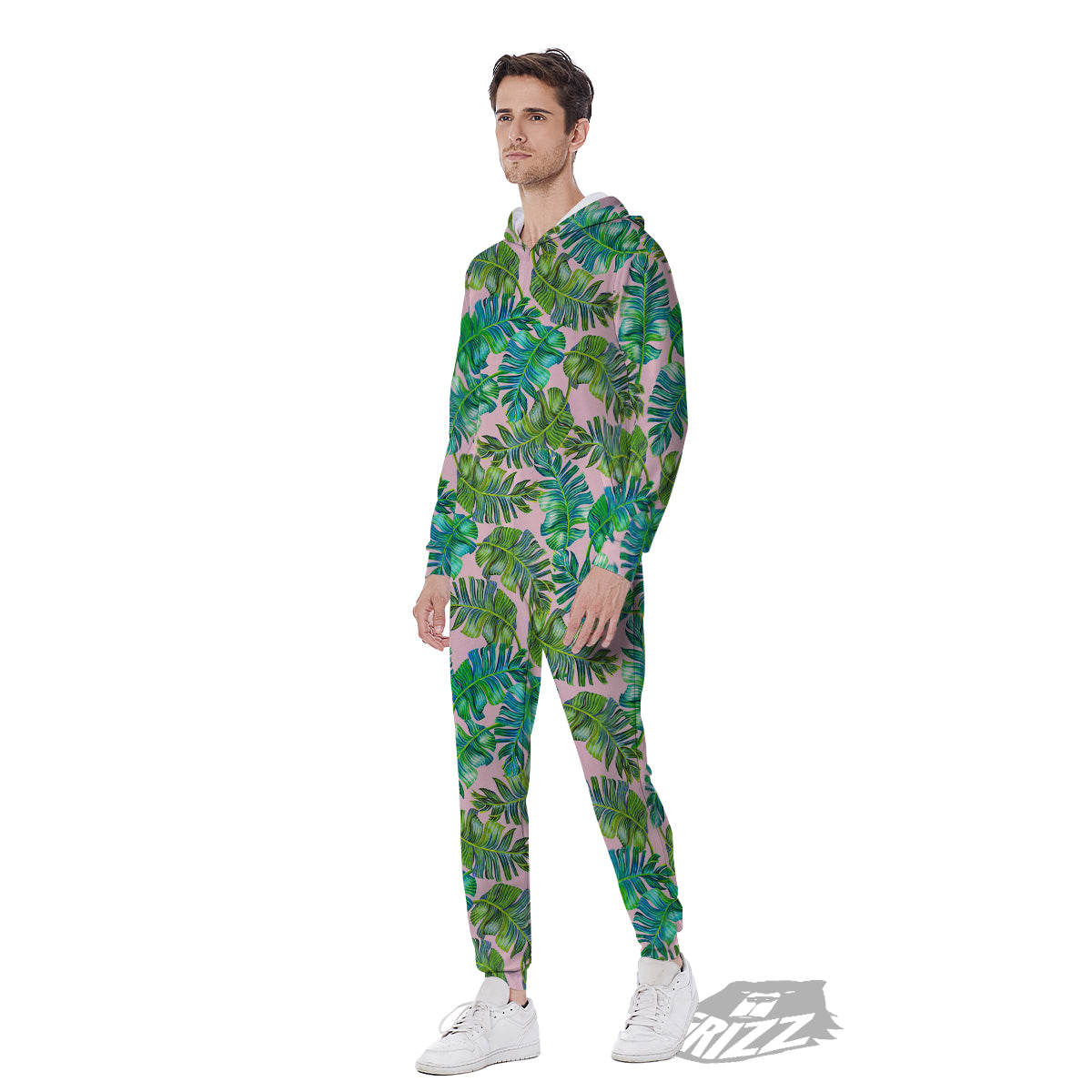 Palm Tree Vintage Print Pattern Men's Jumpsuit-grizzshop