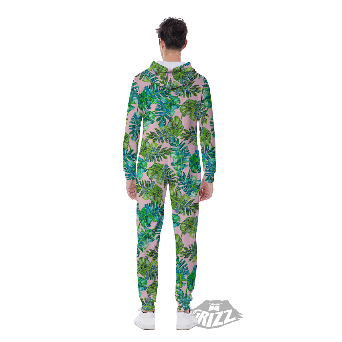 Palm Tree Vintage Print Pattern Men's Jumpsuit-grizzshop