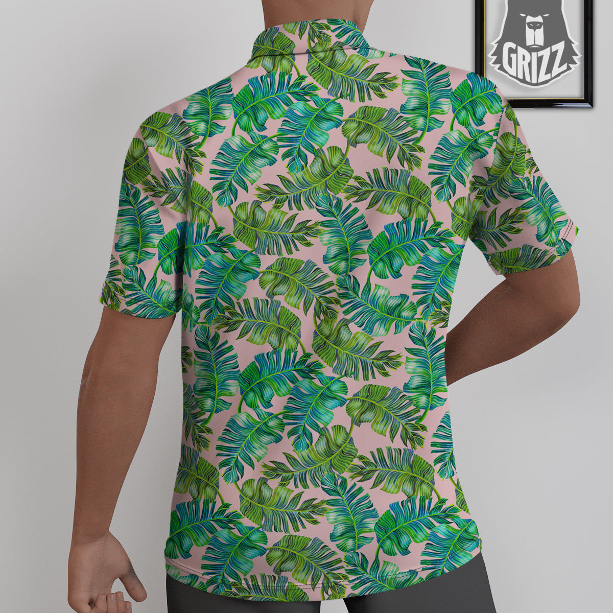 Palm Tree Vintage Print Pattern Untucked Shirts-grizzshop