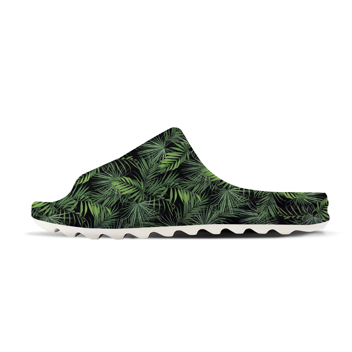 Palm Leaf Night Tropical Print Pattern Sandals-grizzshop