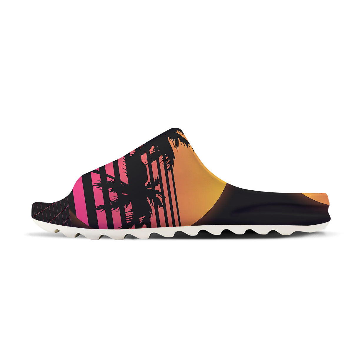 Palm Trees And Night Sunset Sky Print Sandals-grizzshop