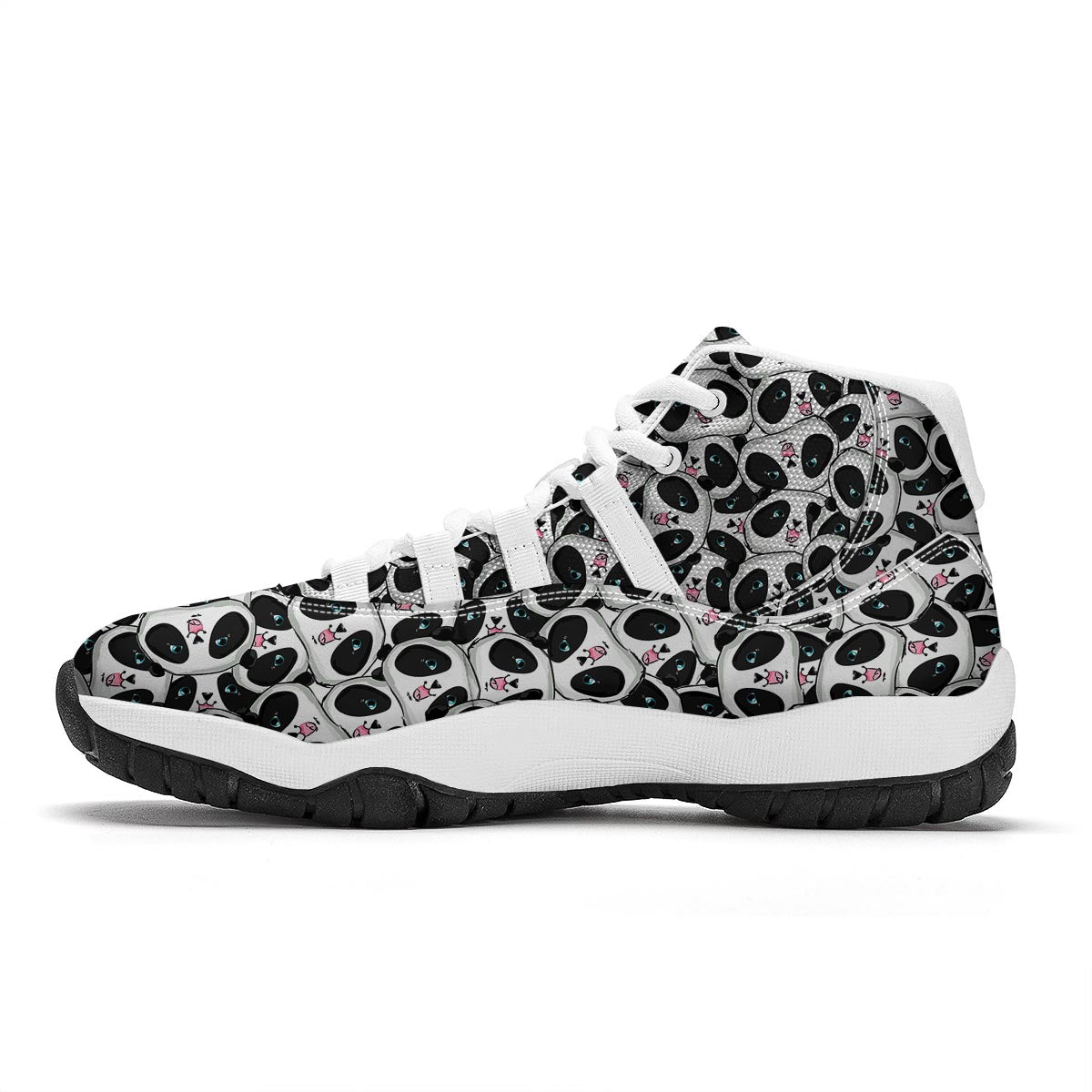 Panda Baby Pattern Print White Bball Shoes-grizzshop