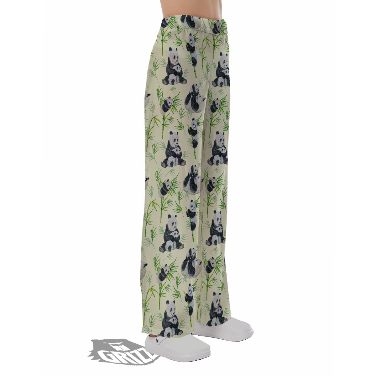 Panda Bamboo And Baby Print Pattern Pajama Pants-grizzshop