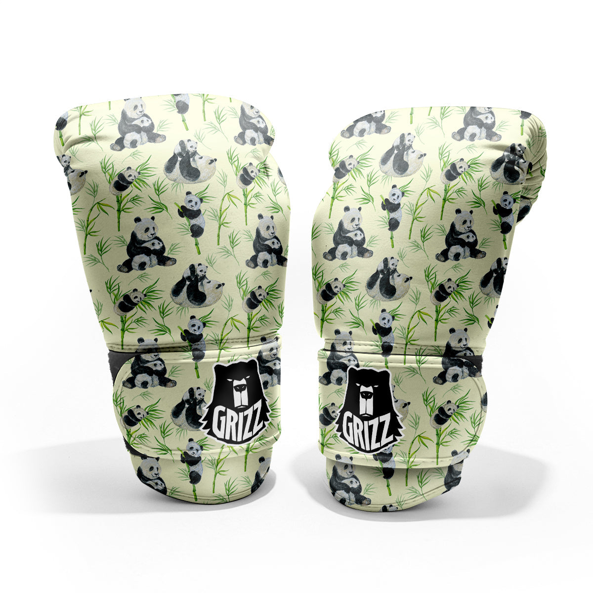 Panda Bamboo And Baby Print Pattern Pro Boxing Glove