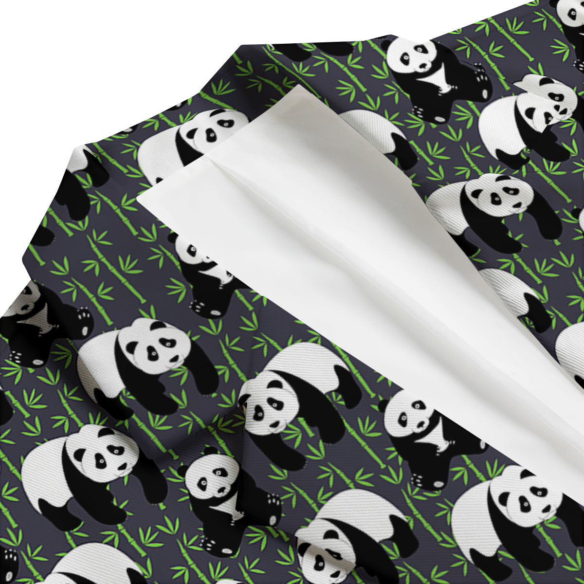 Panda Bamboo Pattern Print Men's Blazer-grizzshop