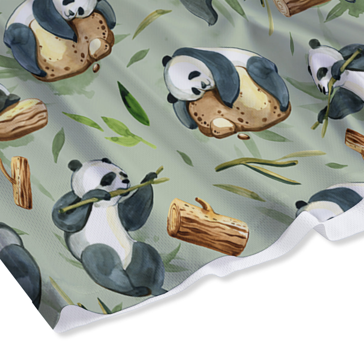 Panda Bear Watercolor Print Pattern Mesh Shorts