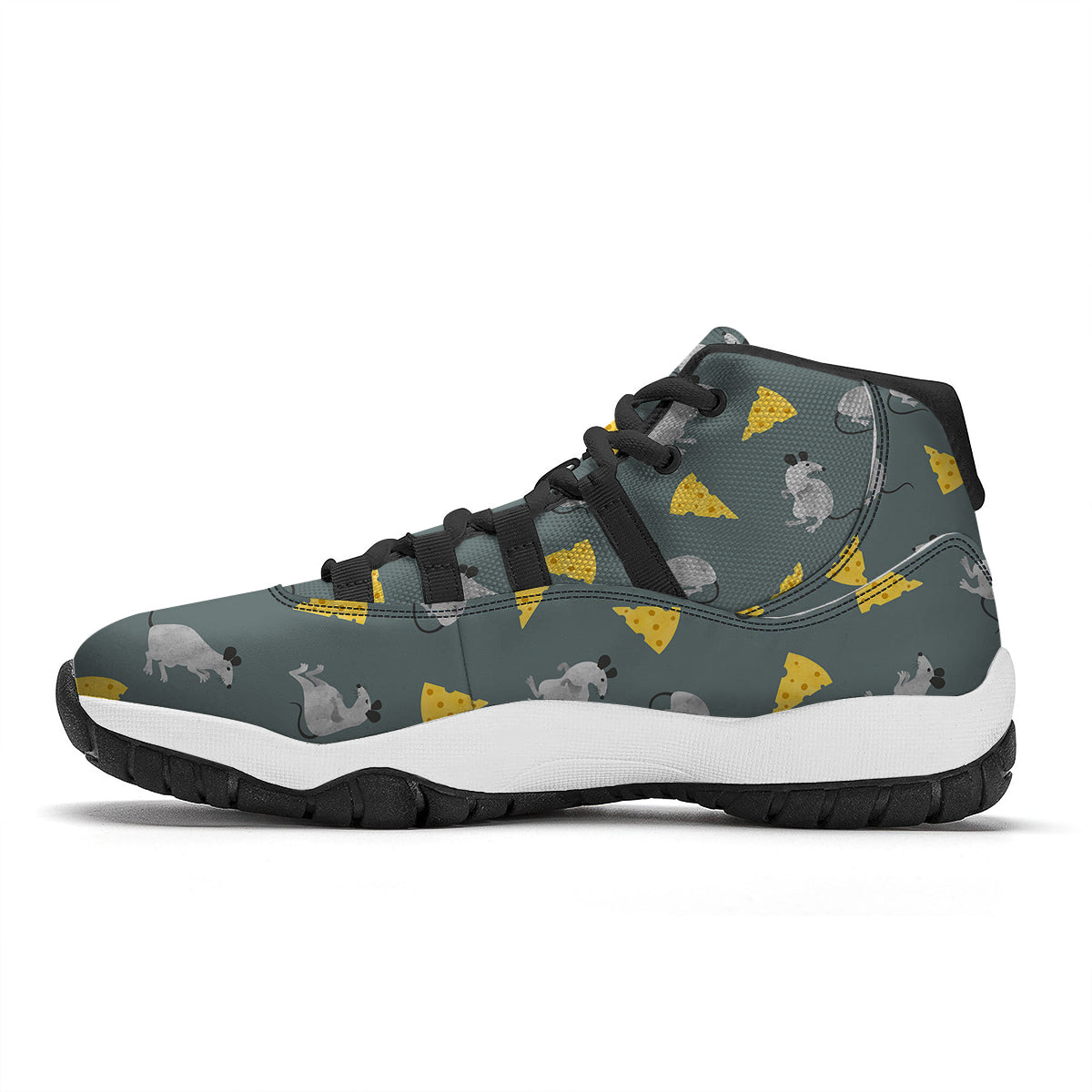 Panda Gangster Gang Print Pattern Black Bball Shoes-grizzshop