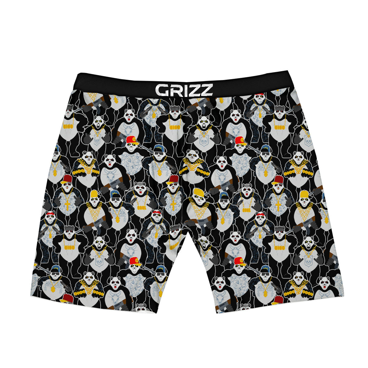 Panda Gangster Gang Print Pattern Boxer Briefs-grizzshop