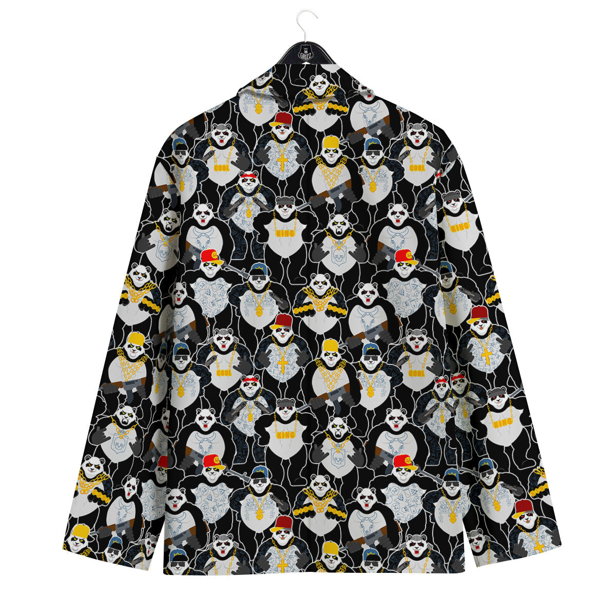 Panda Gangster Gang Print Pattern Men's Sport Coat-grizzshop