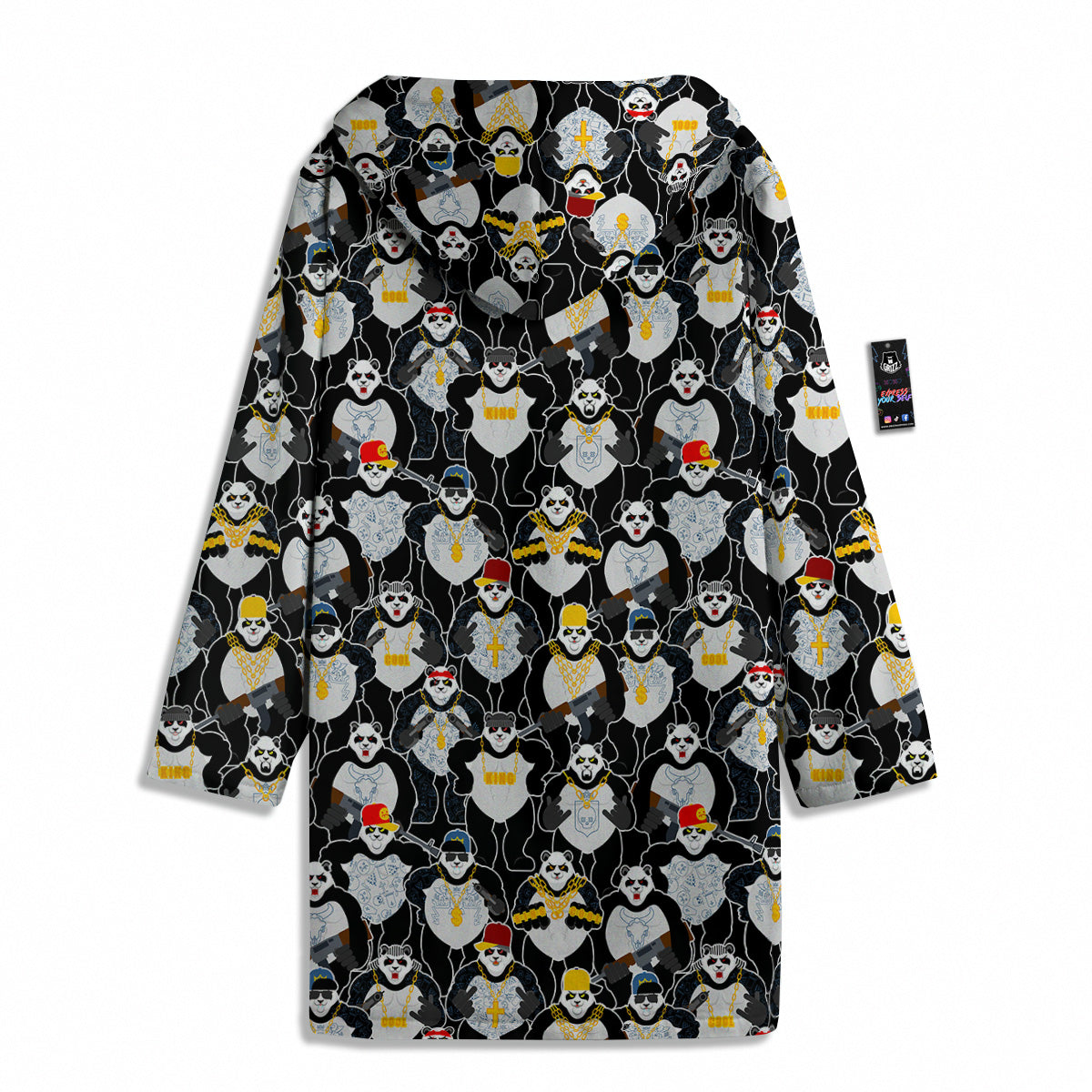 Panda Gangster Gang Print Pattern Men's Windbreaker Jacket-grizzshop