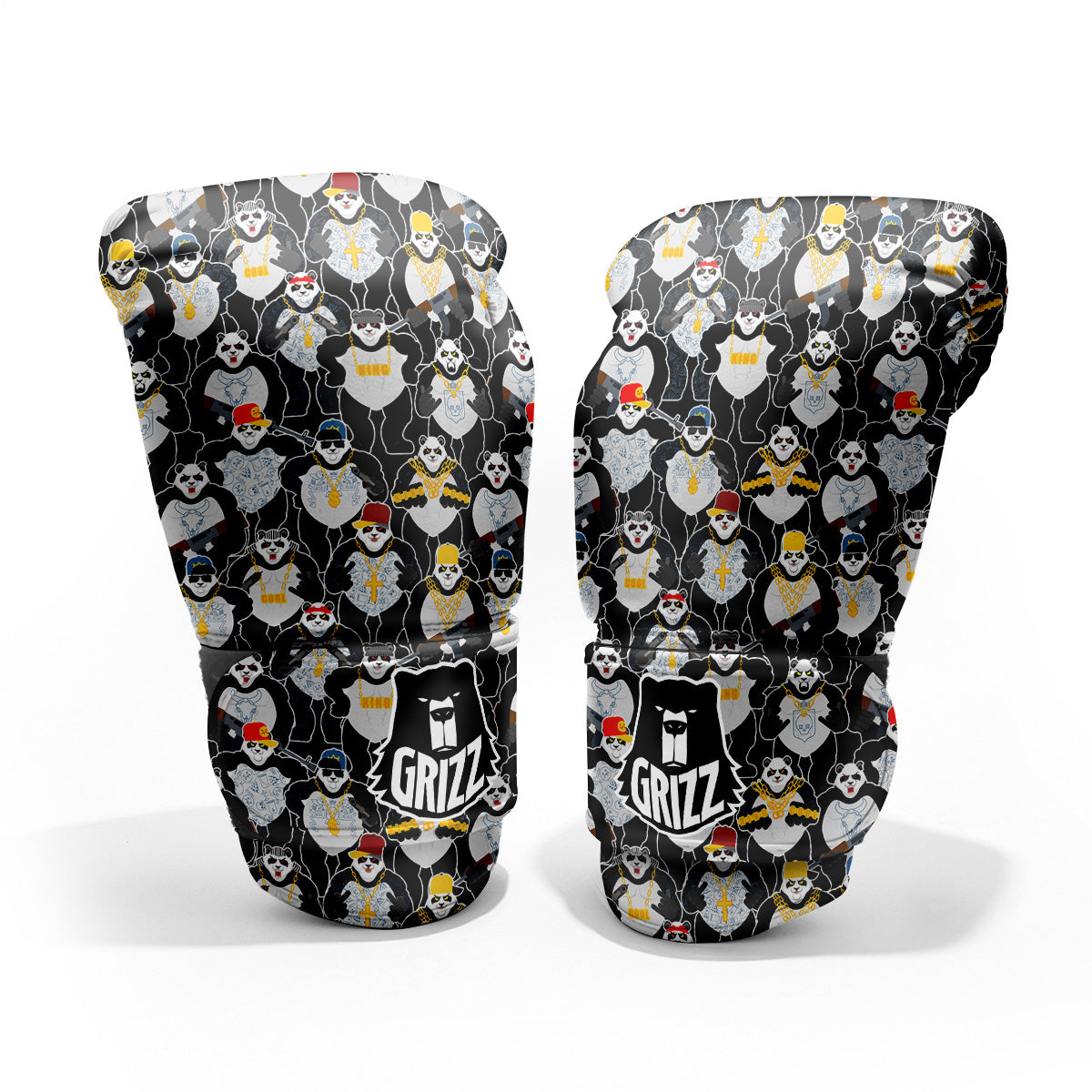 Panda Gangster Gang Print Pattern Pro Boxing Glove