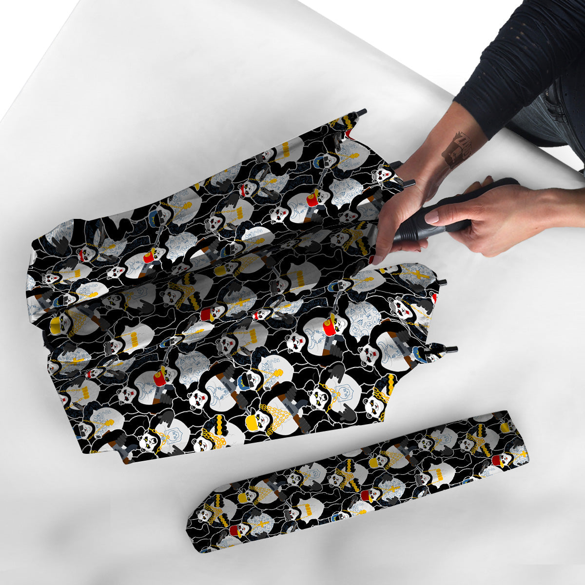 Panda Gangster Gang Print Pattern Umbrella-grizzshop
