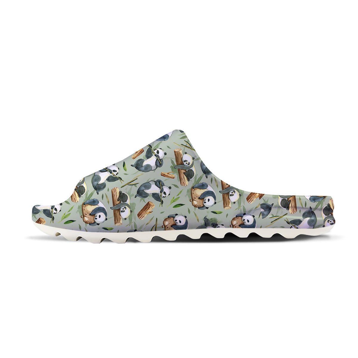 Panda Bear Watercolor Print Pattern Sandals-grizzshop