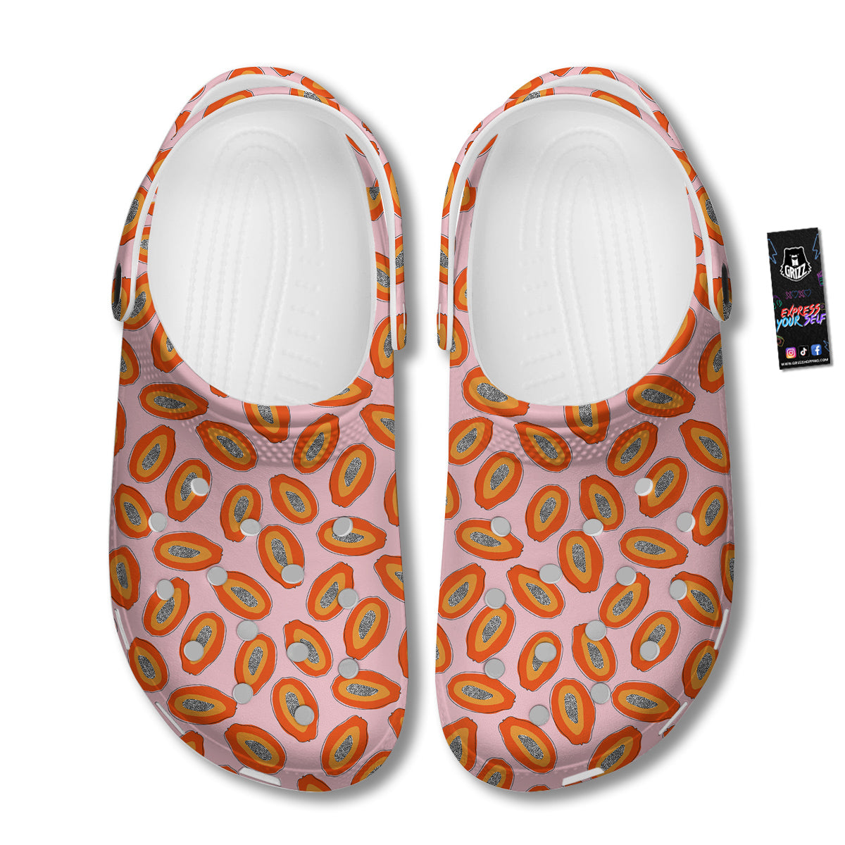 Papaya Cute Print Pattern Clog-grizzshop