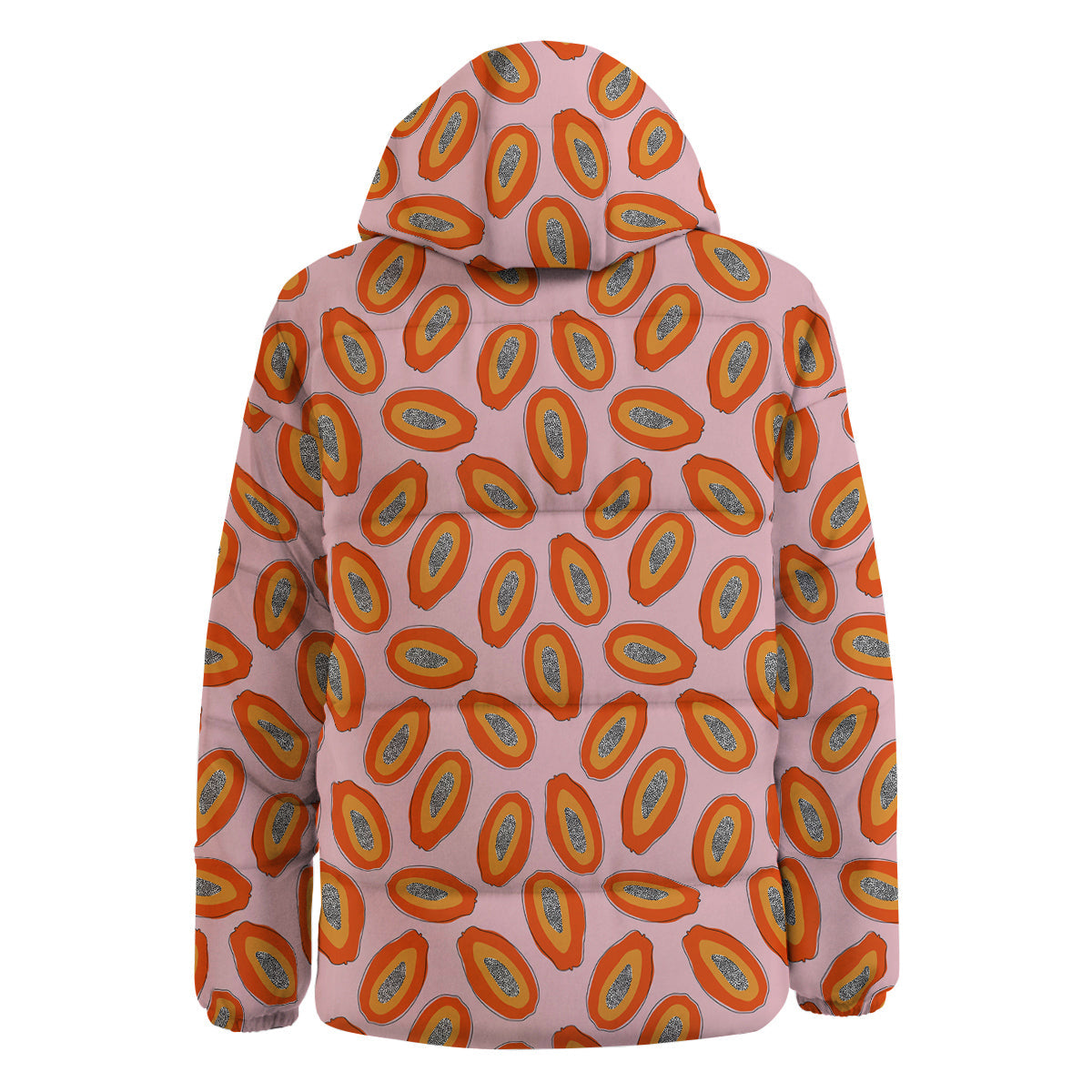 Papaya Cute Print Pattern Down Jacket-grizzshop