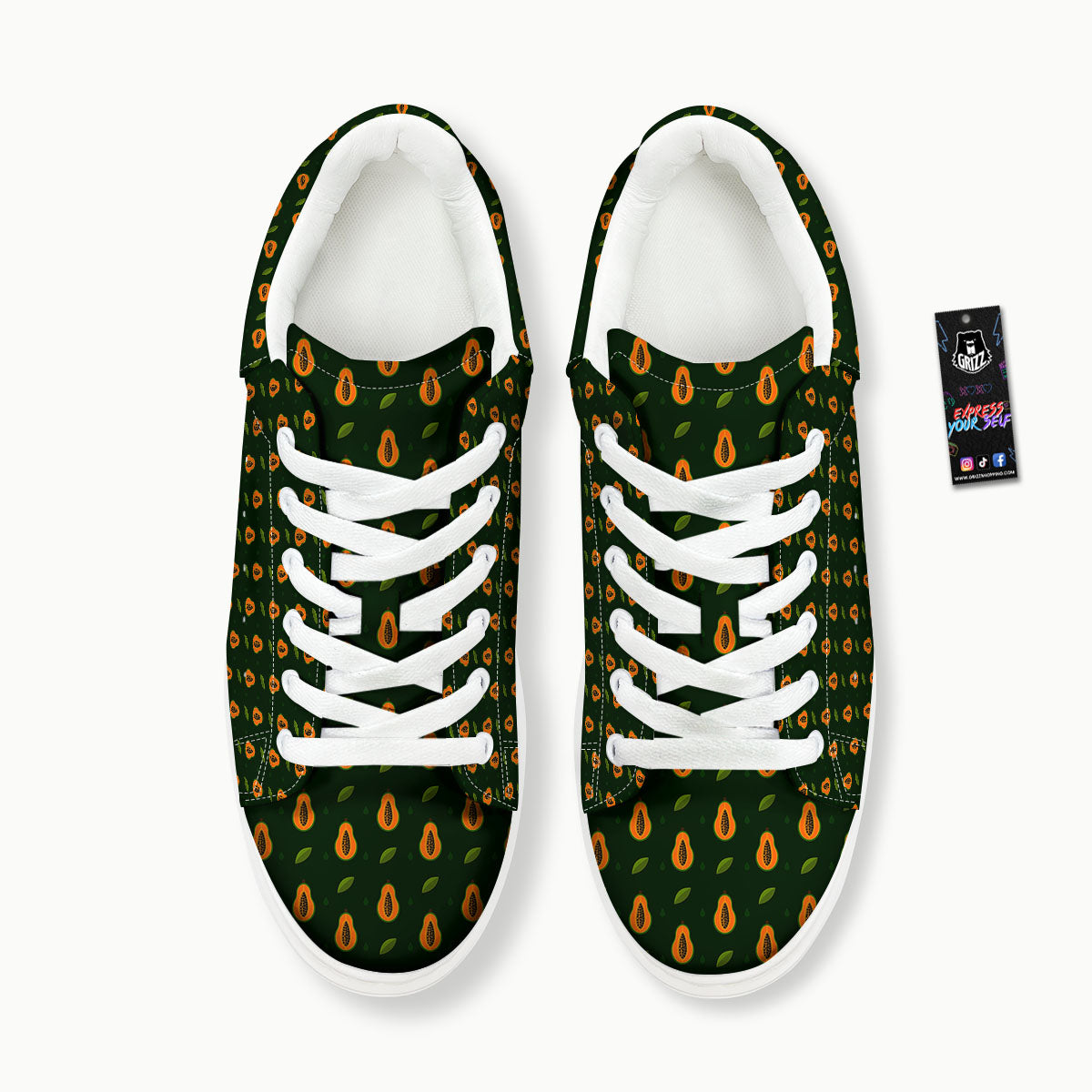 Papaya Exotic Print Pattern Platform Shoes-grizzshop
