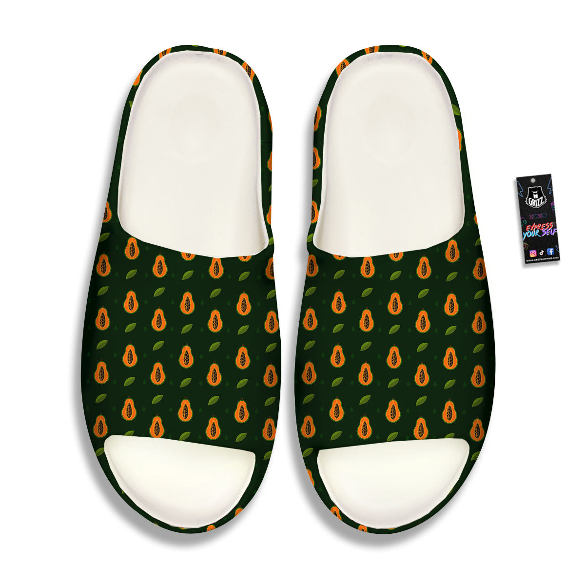 Papaya Exotic Print Pattern Sandals-grizzshop