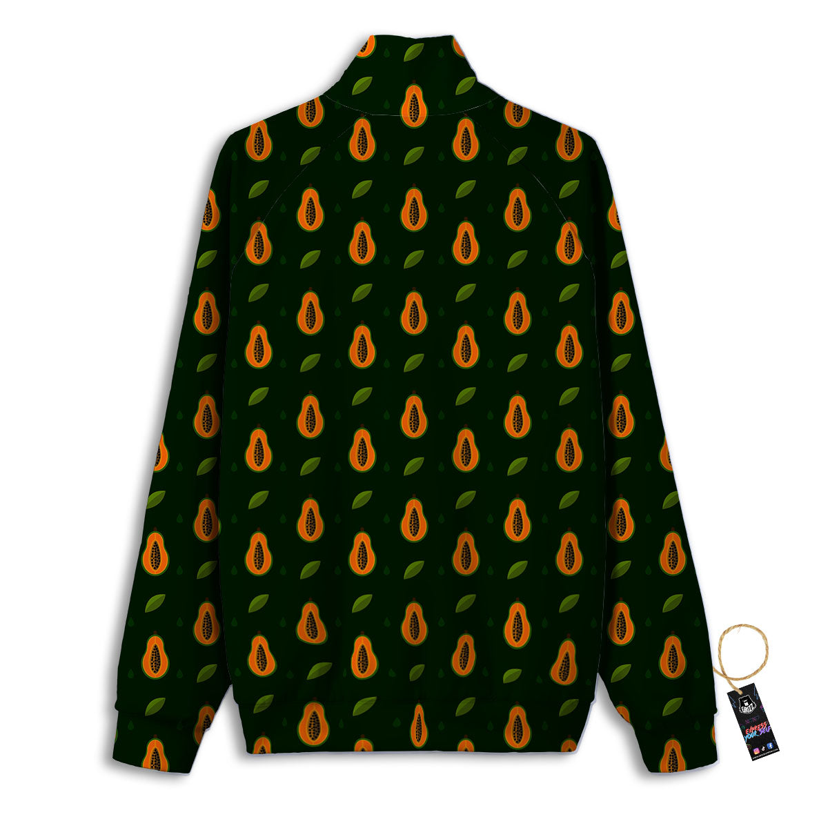 Papaya Exotic Print Pattern Track Jacket-grizzshop