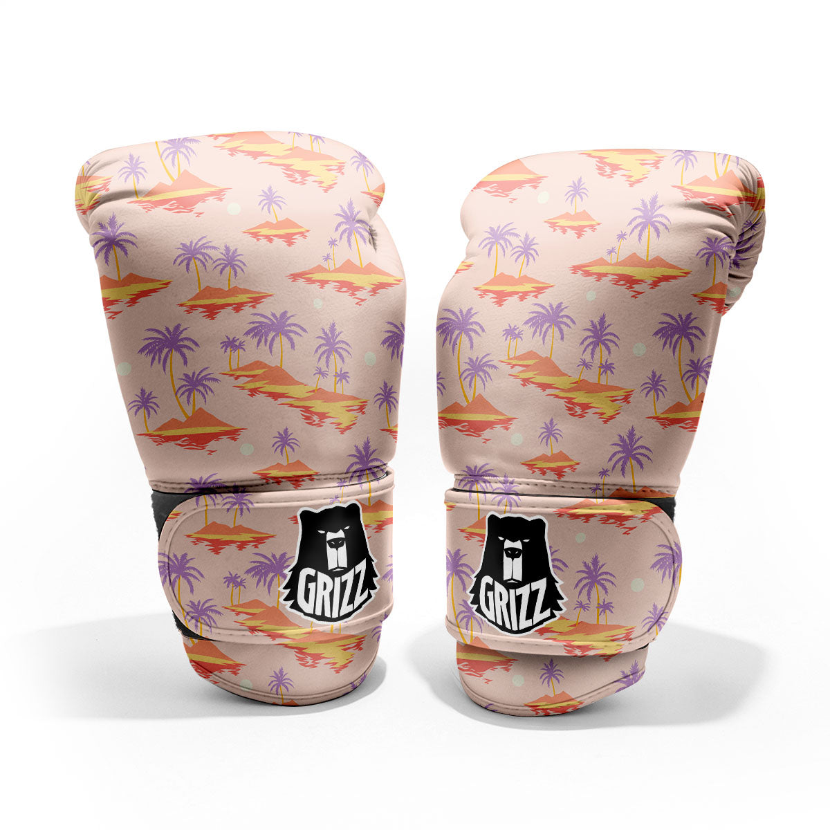 Paradise Hawaii Tropical Print Pattern Sparring Gloves-grizzshop