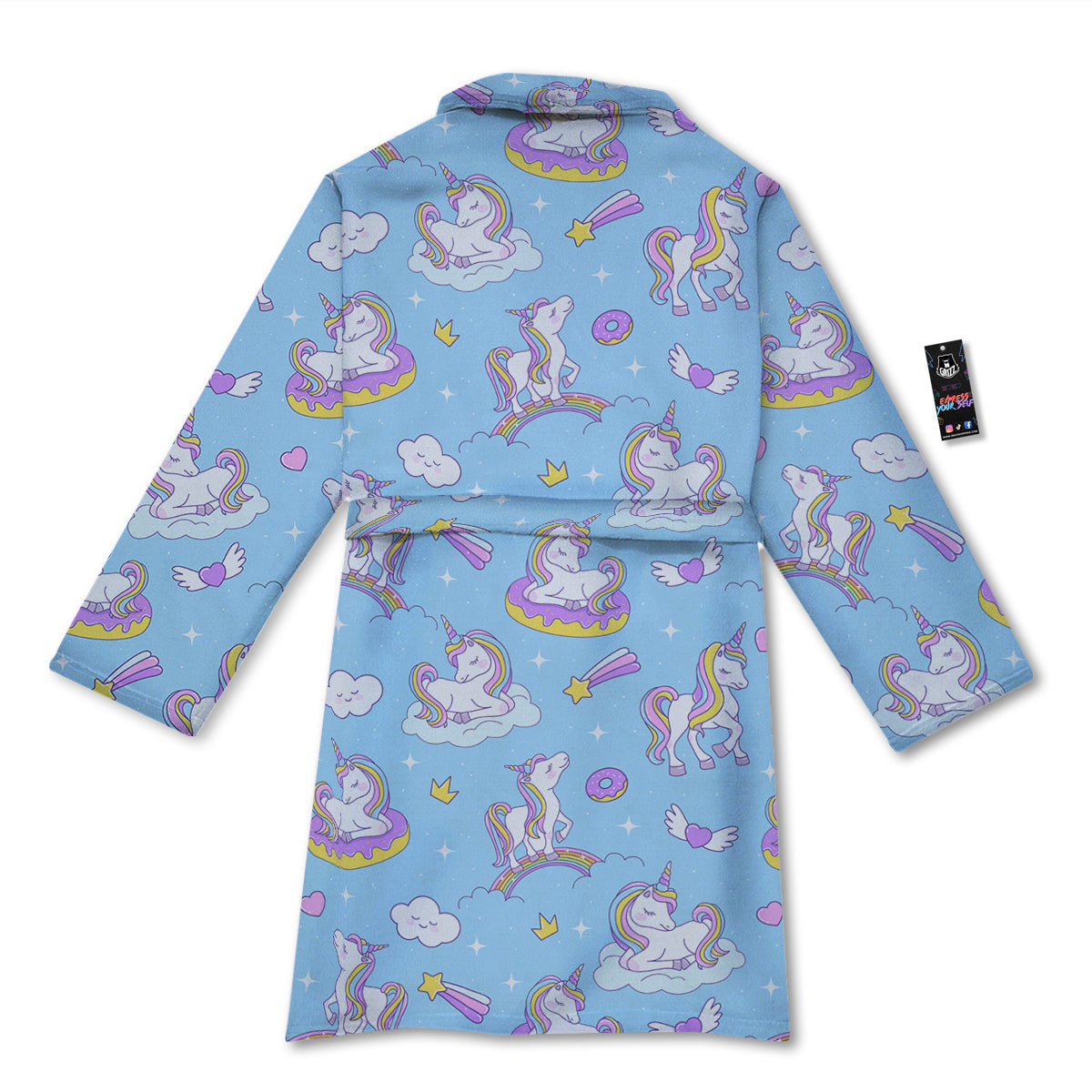 Paradise Unicorn Print Pattern Bathrobe-grizzshop
