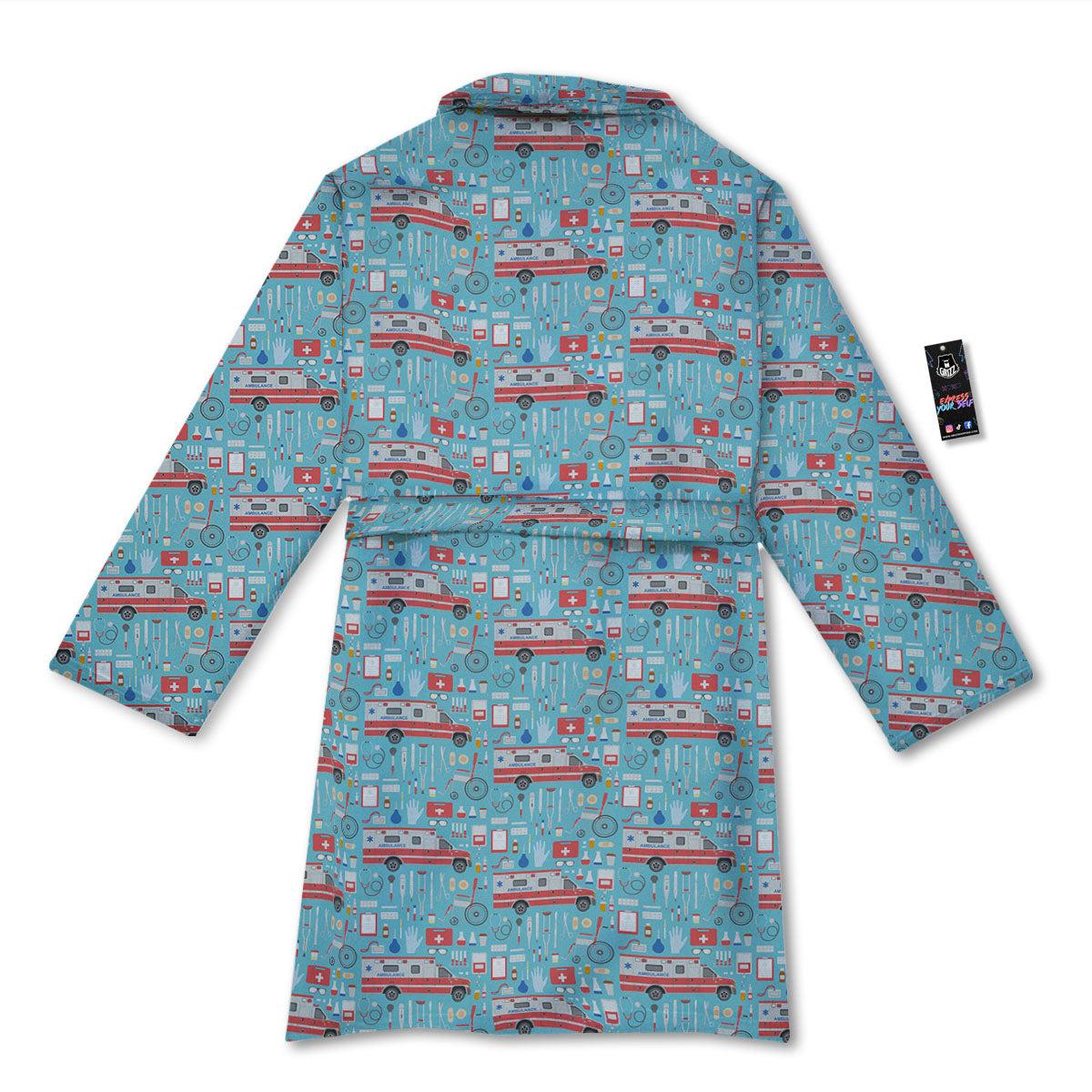 Paramedic EMS Print Pattern Bathrobe-grizzshop
