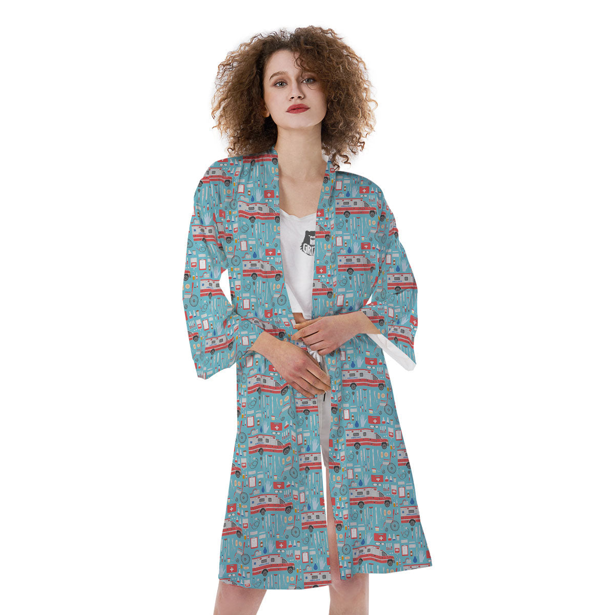 Paramedic EMS Print Pattern Kimono-grizzshop