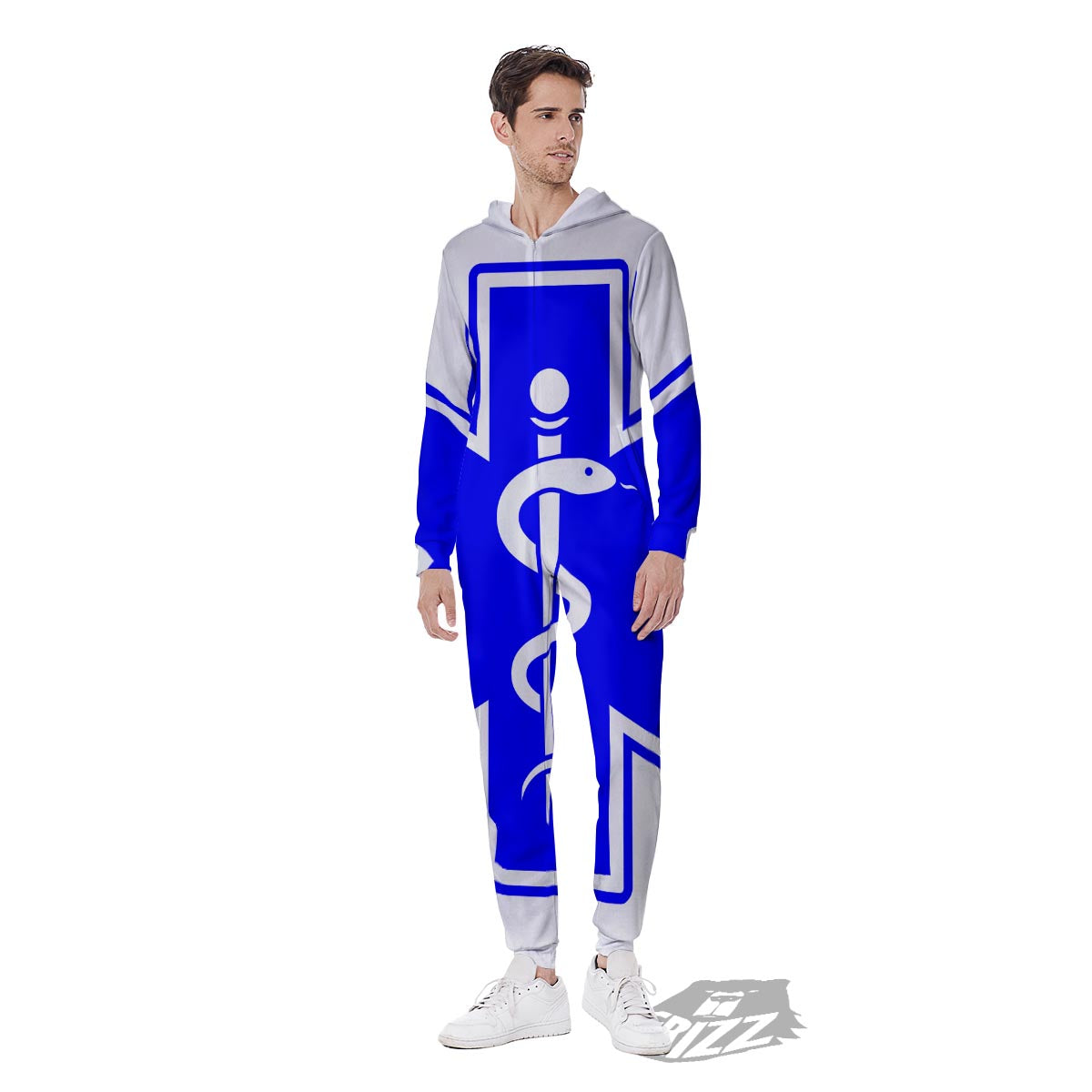 Paramedic Symbol The Star Of Life Print Men's Jumpsuit-grizzshop