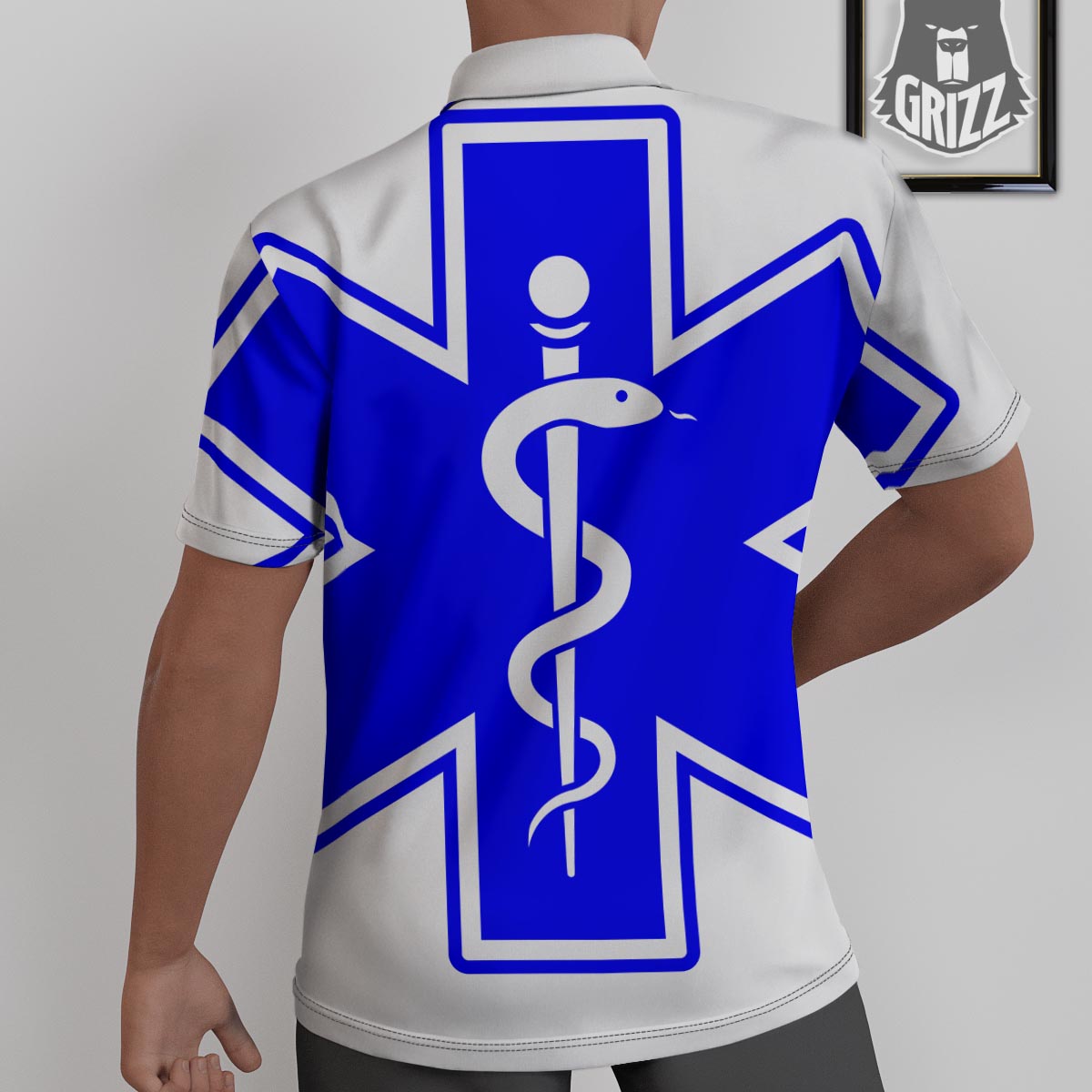 Paramedic Symbol The Star Of Life Print Untucked Shirts-grizzshop