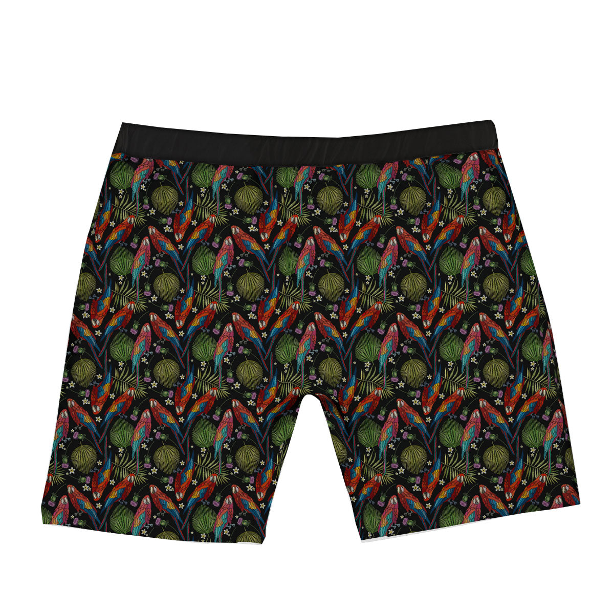 Parrot Embroidery Print Pattern Boxer Briefs-grizzshop