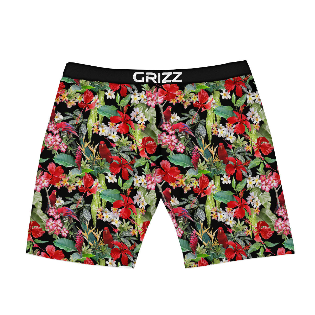 Parrot Hawaiian Tropical Print Pattern Boxer Briefs-grizzshop