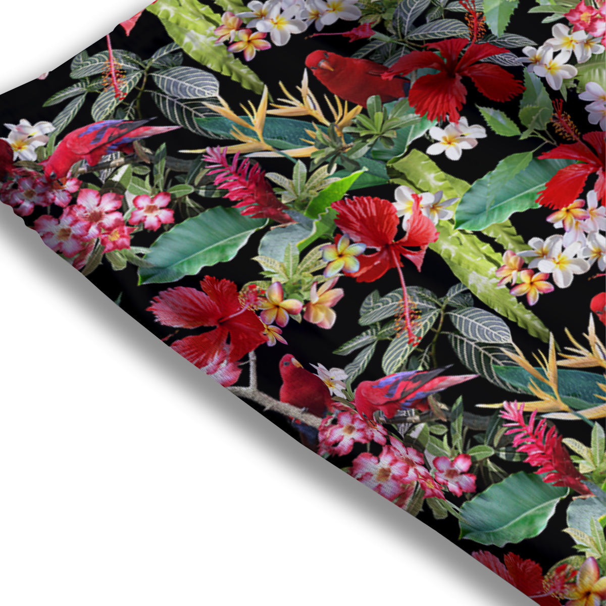 Parrot Hawaiian Tropical Print Pattern Mesh Shorts-grizzshop