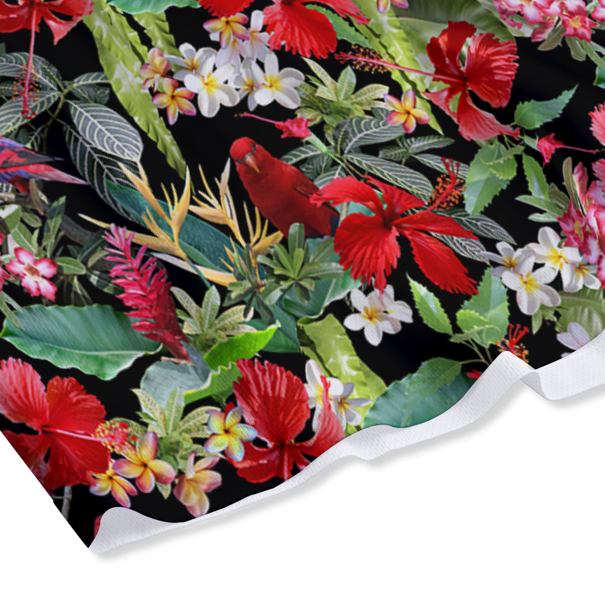 Parrot Hawaiian Tropical Print Pattern Mesh Shorts