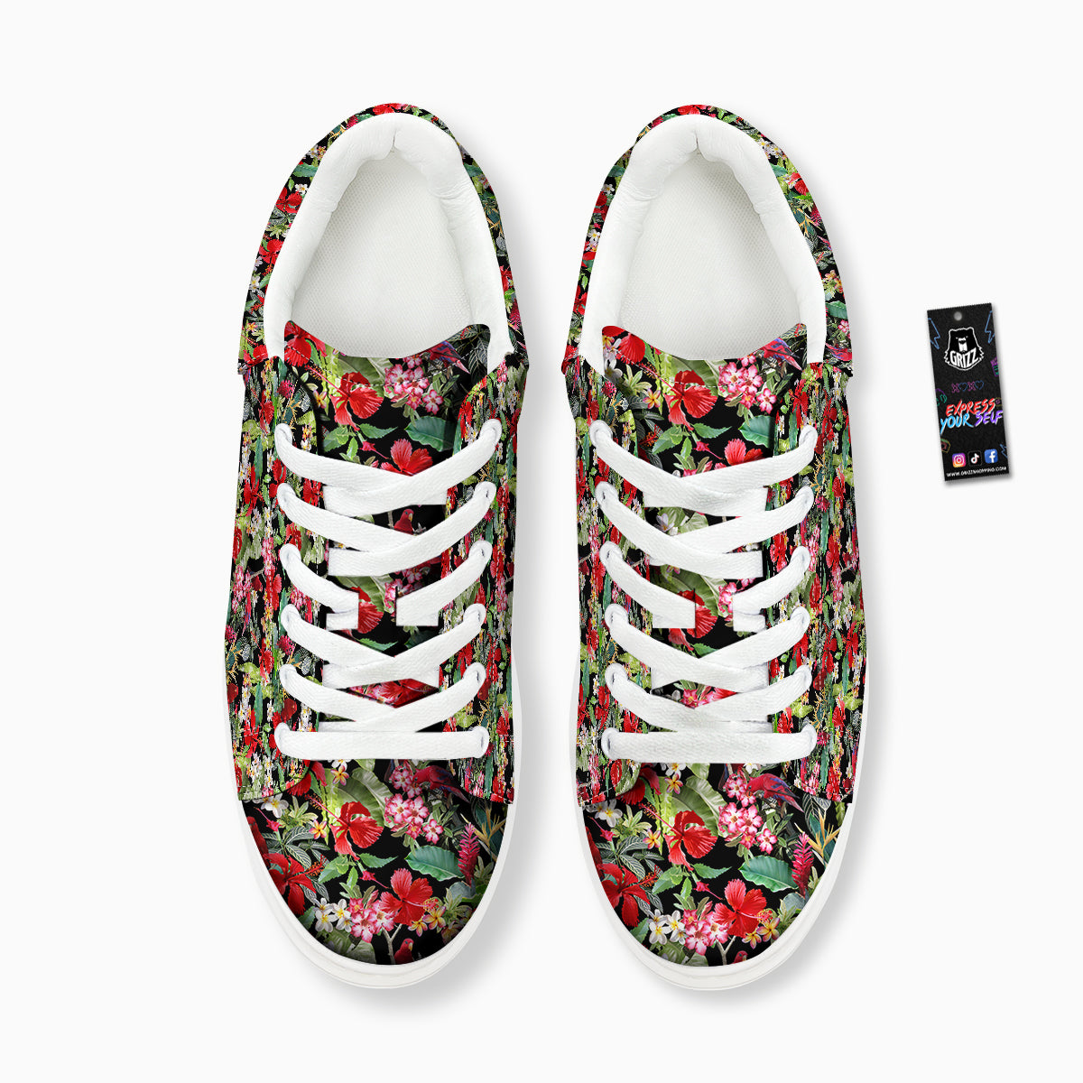 Parrot Hawaiian Tropical Print Pattern Platform Shoes-grizzshop