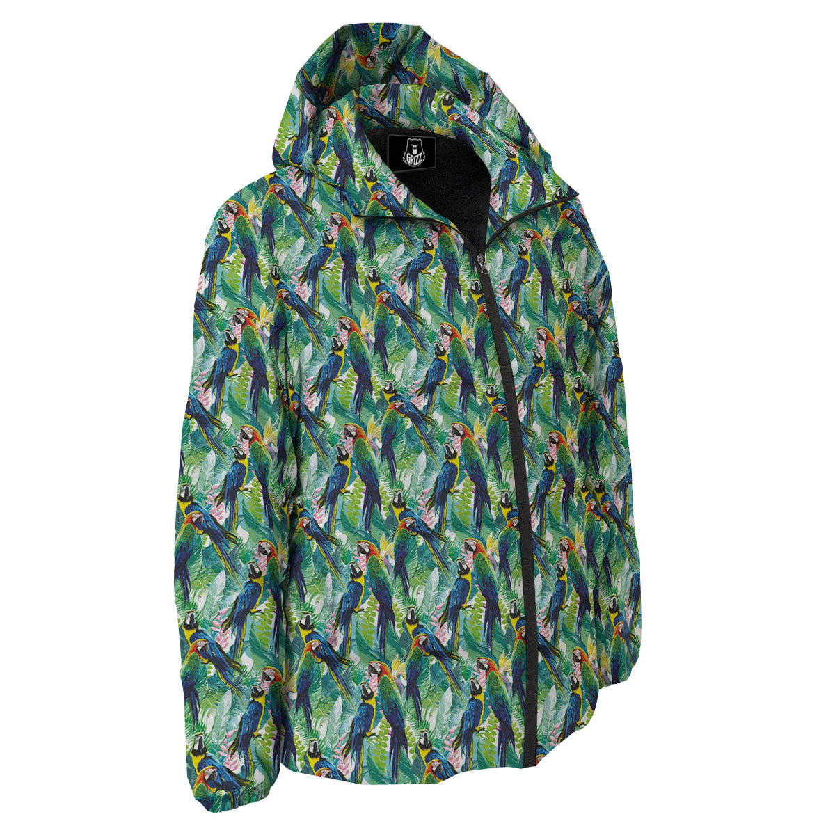 Parrot Macaw Print Pattern Down Jacket-grizzshop