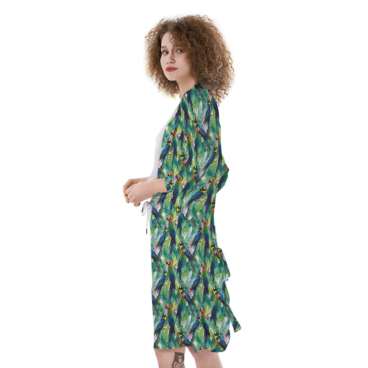 Parrot Macaw Print Pattern Kimono-grizzshop