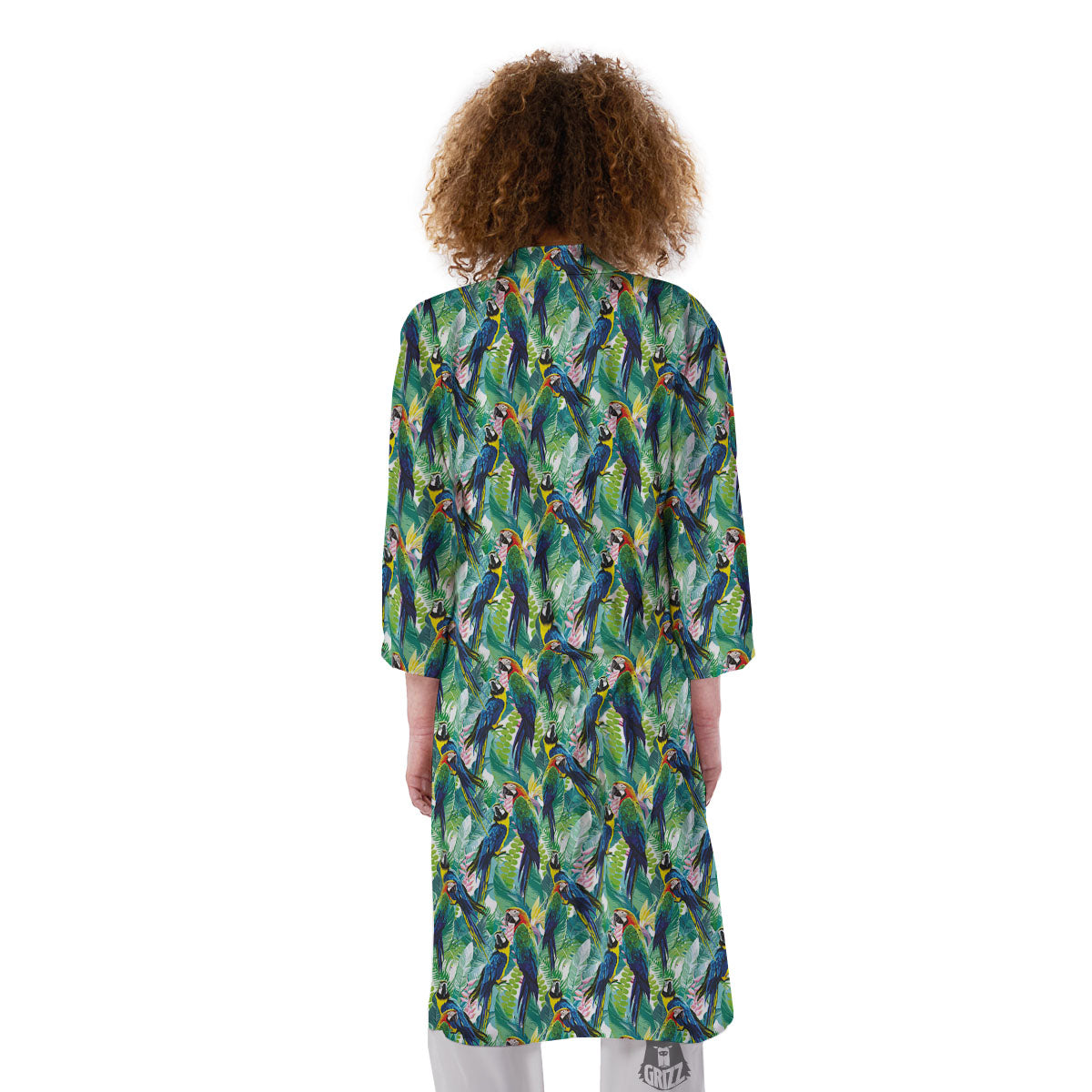 Parrot Macaw Print Pattern Kimono-grizzshop