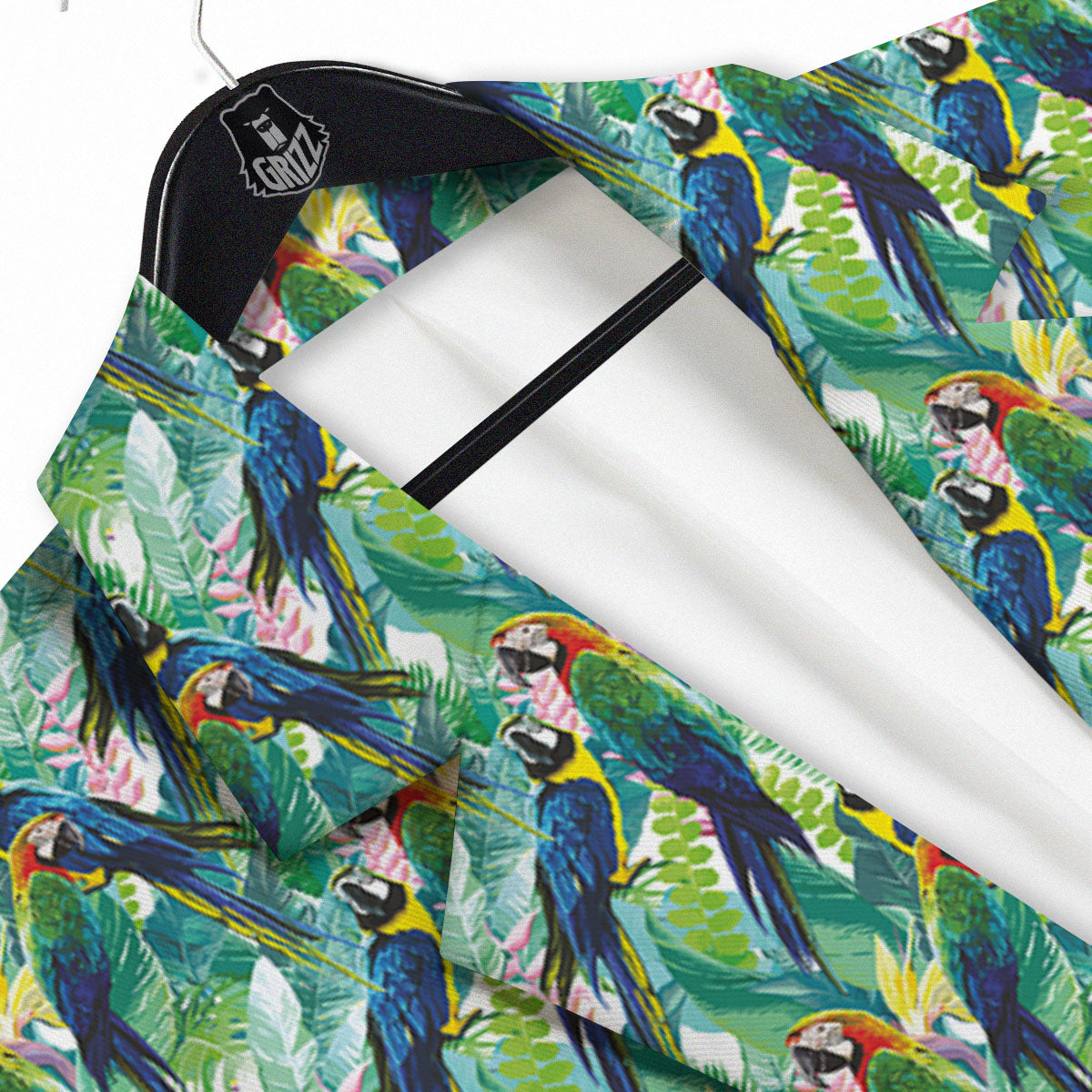 Parrot Macaw Print Pattern Men's Sport Coat-grizzshop
