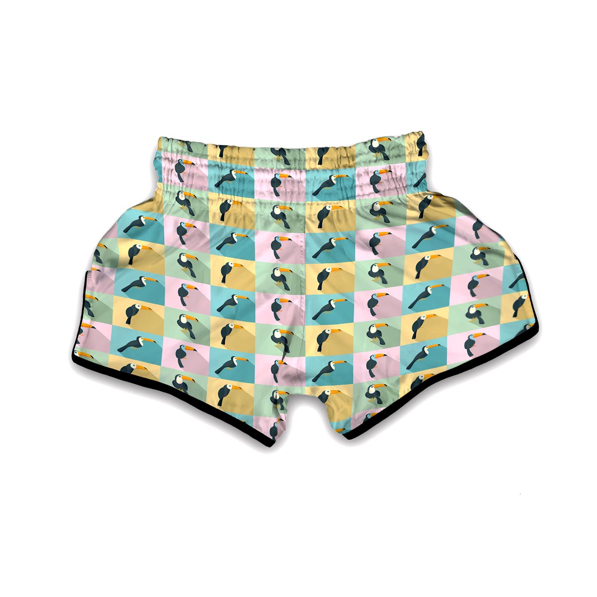 Parrot Print Pattern Muay Thai Boxing Shorts-grizzshop