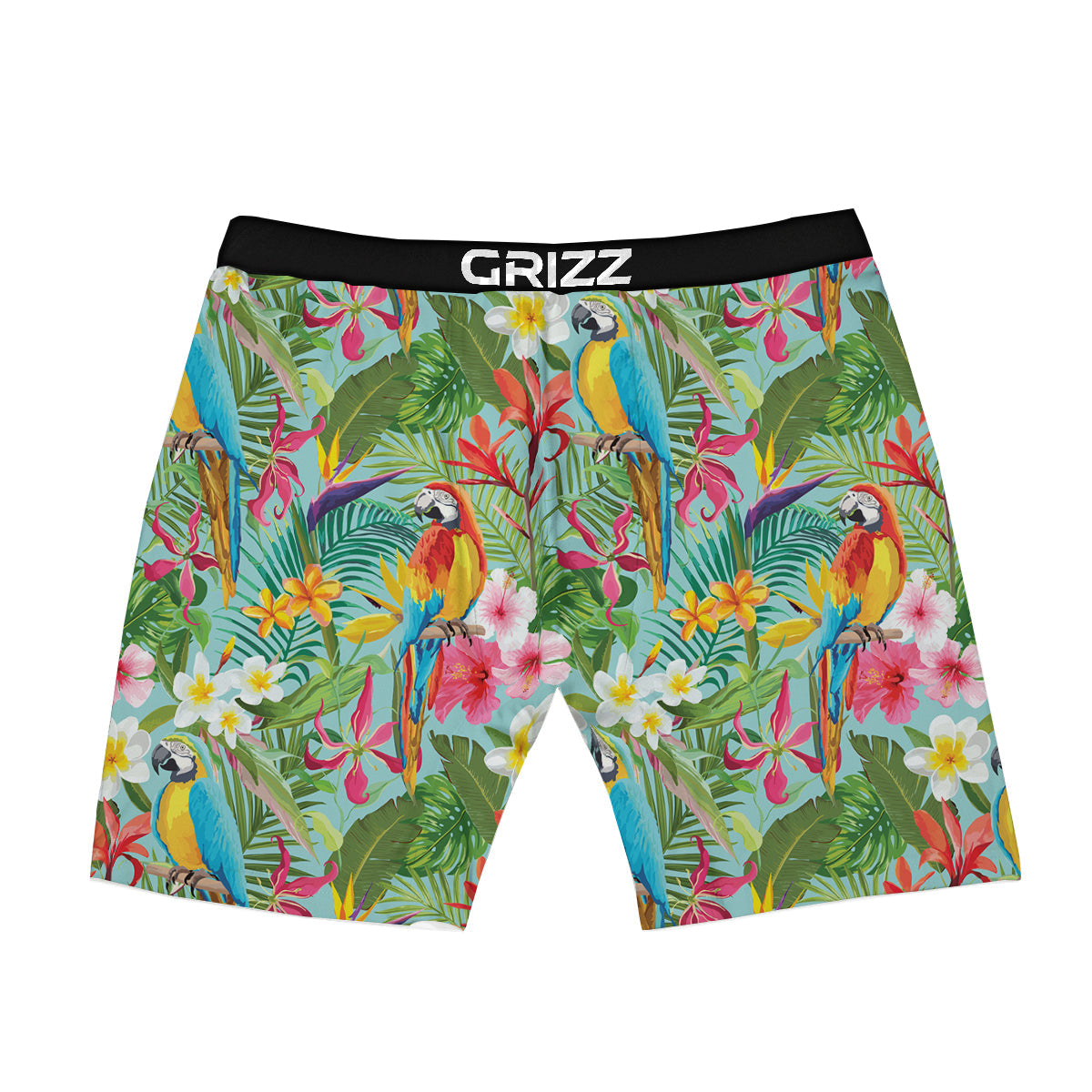 Parrot Tropical Print Pattern Boxer Briefs-grizzshop