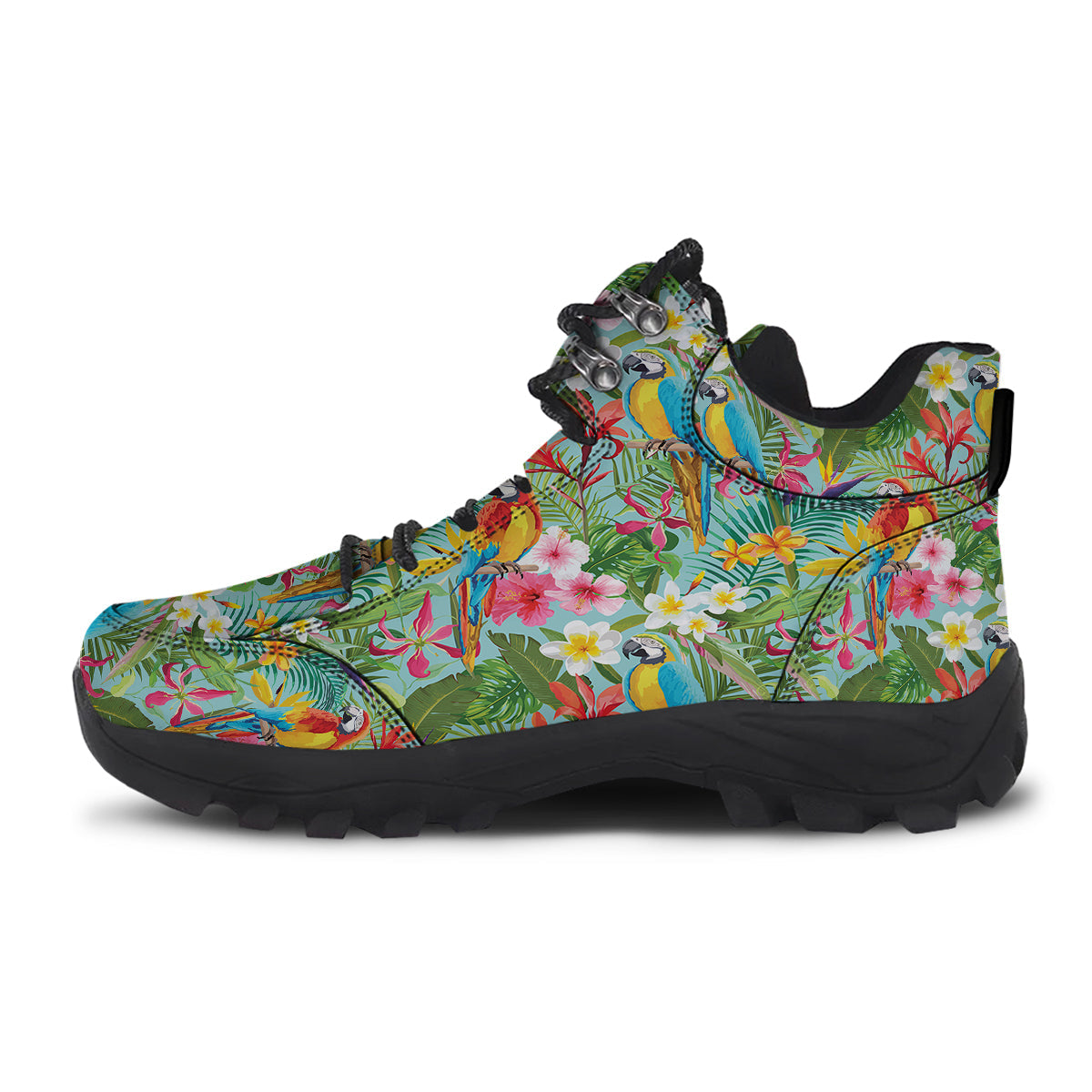 Parrot Tropical Print Pattern Hiking Shoes-grizzshop