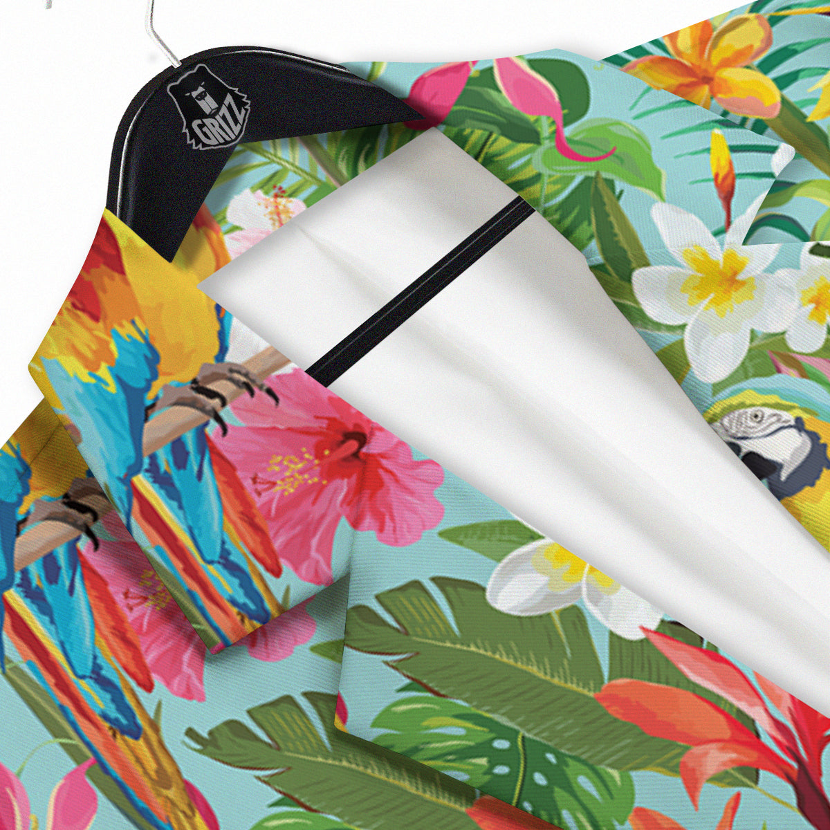 Parrot Tropical Print Pattern Men's Sport Coat-grizzshop