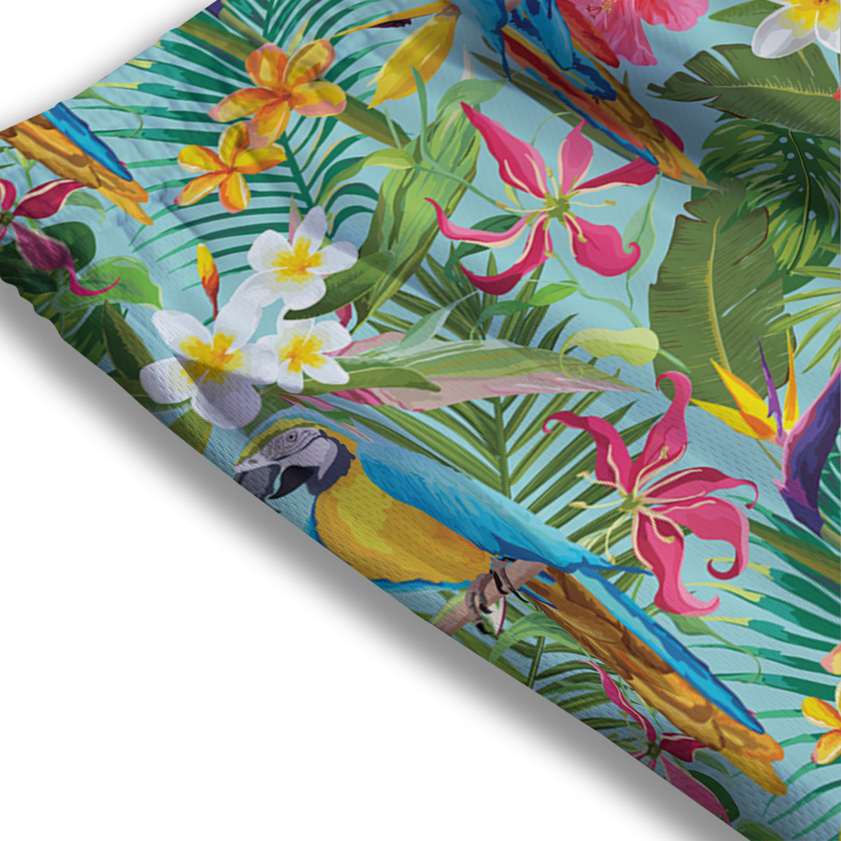 Parrot Tropical Print Pattern Mesh Shorts