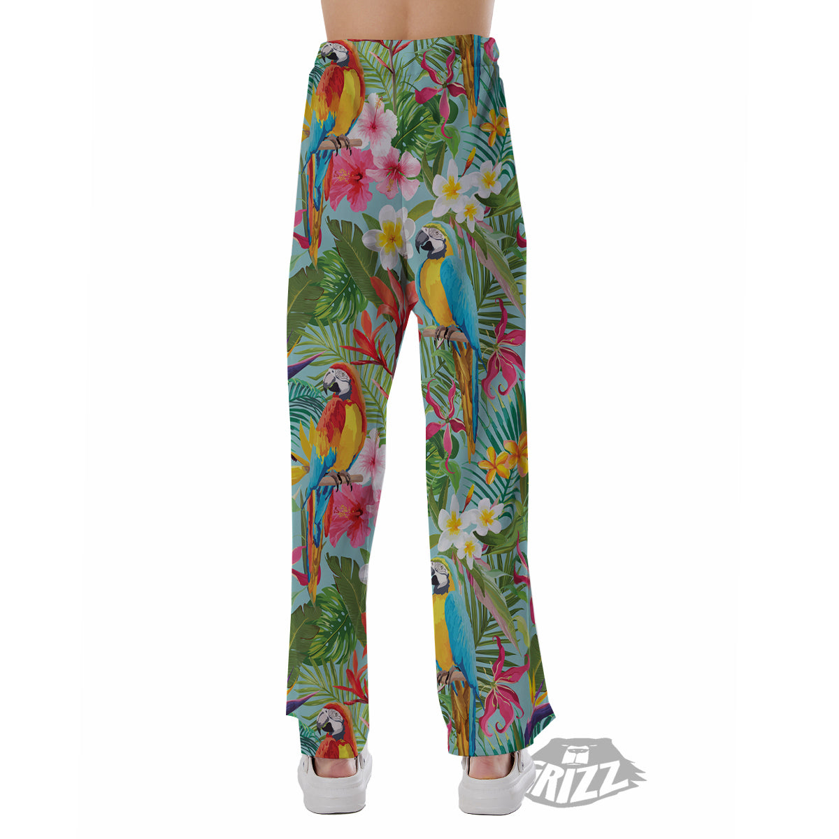Parrot Tropical Print Pattern Pajama Pants-grizzshop
