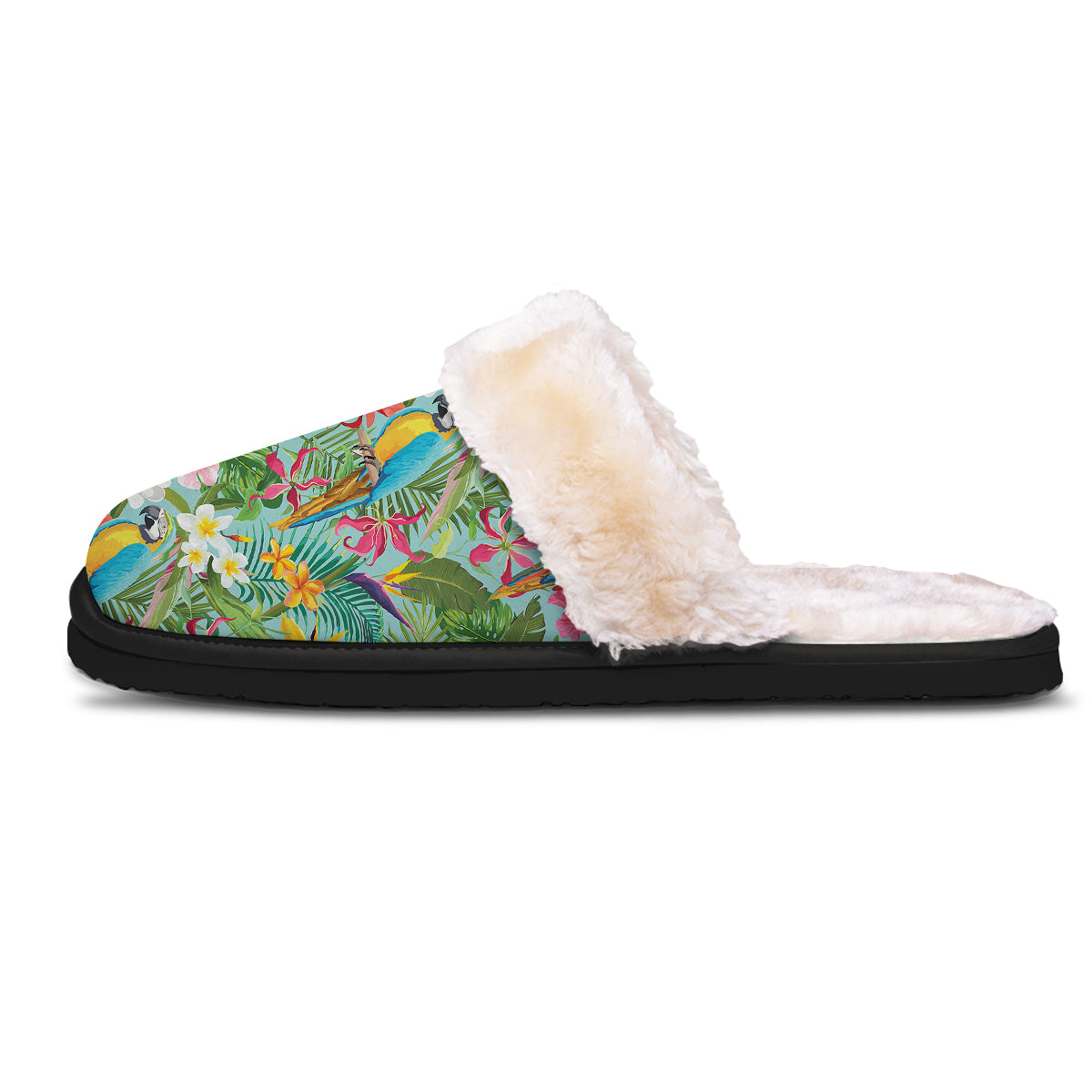 Parrot Tropical Print Pattern Slippers-grizzshop