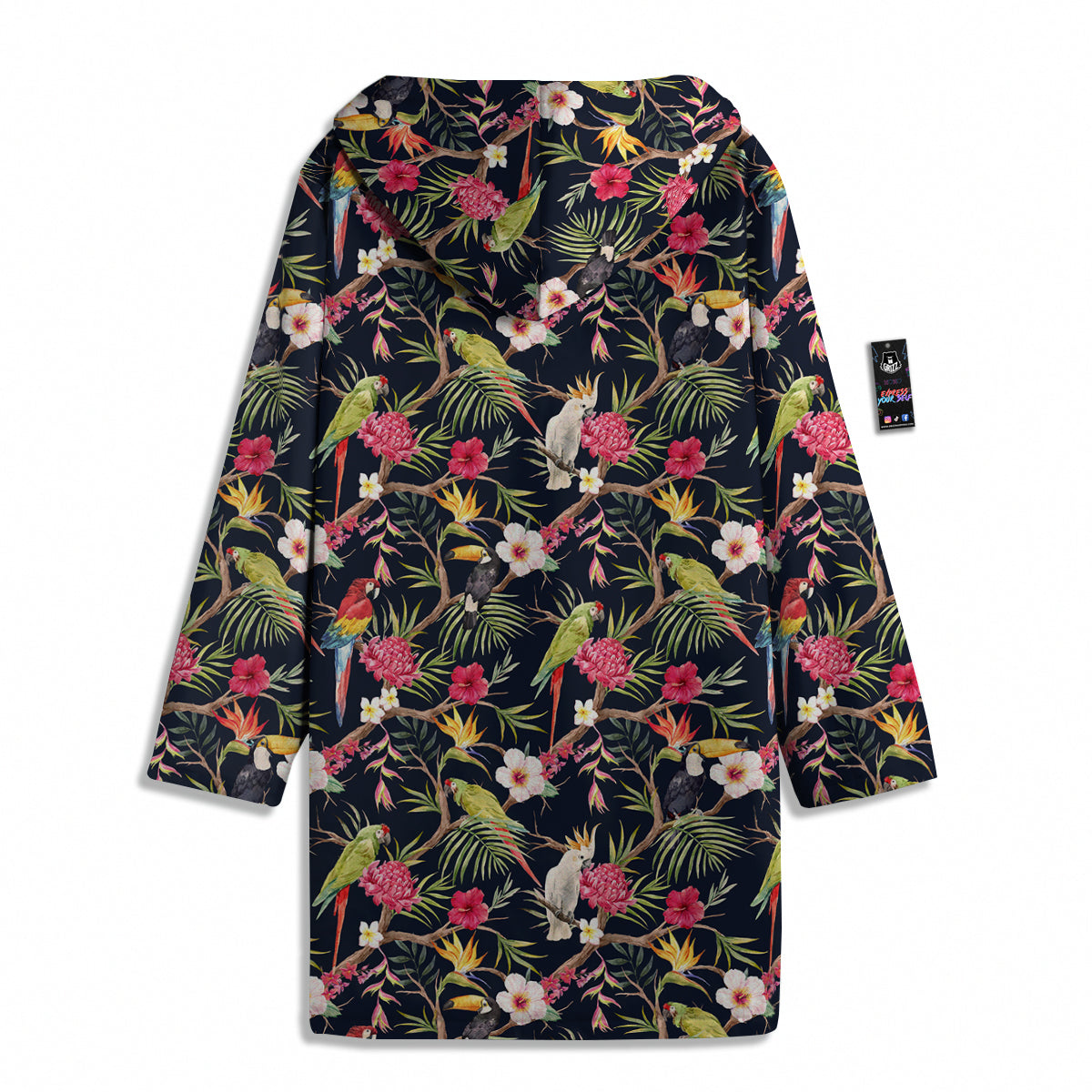 Parrot Watercolor Print Pattern Men's Windbreaker Jacket-grizzshop