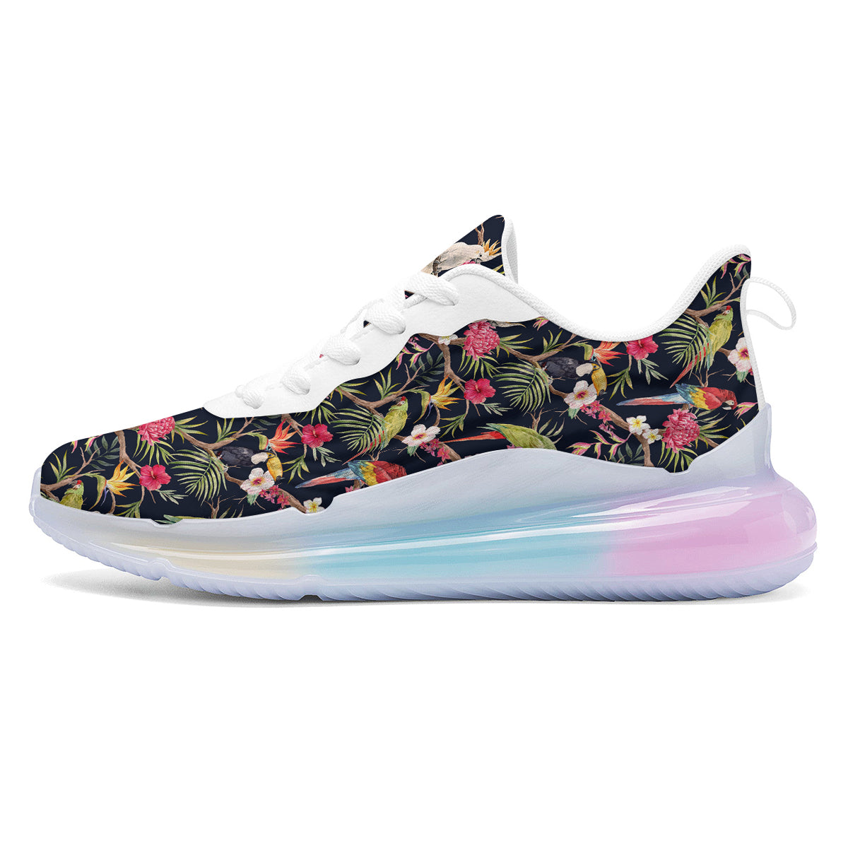 Parrot Watercolor Print Pattern Running Sneakers-grizzshop