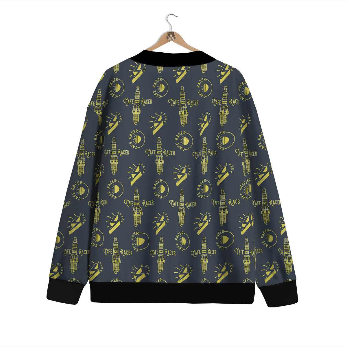 Parts Motorcycle Print Pattern Cardigan-grizzshop